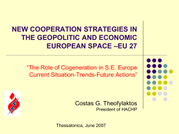 COGENERATION OF HEAT & POWER IN S.E. EUROPE