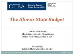 The Illinois General Fund Budget and the Long