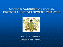 GHANA POVERTY REDUCTION STRATEGY (GPRS) UPADATE …