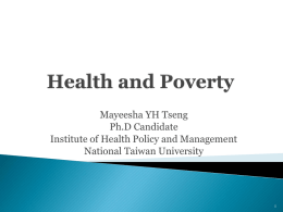 Health and Poverty