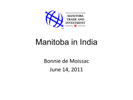Manitoba speaks on India
