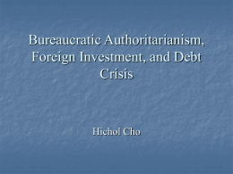 Bureaucratic Authoritarianism, Foreign Investment, and