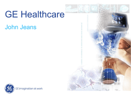 Welcome to our new GE Healthcare PowerPoint template
