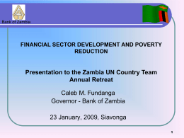 Investment Climate in Zambia