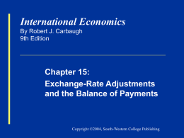 Carbaugh, International Economics 9e, Chapter 15