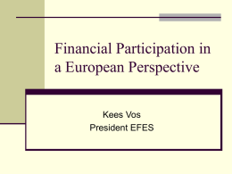 Financial Participation in a European Perspective