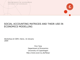 SOCIAL ACCOUNTING MATRICES AND THEIR USE IN …