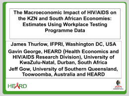 The Macroeconomic Impact of HIV/AIDS on the KZN and South