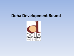 Doha Development Round - VWL & Statistik