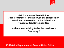 Folie 1 - Irish Congress of Trade Unions