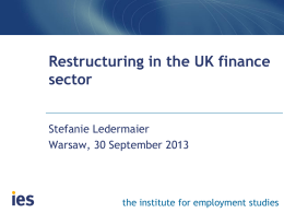 Restructuring in the UK credit sector