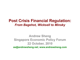 Post Crisis Financial Regulation and Macro Stability in Asia