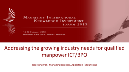 Addressing the growing industry needs for qualified