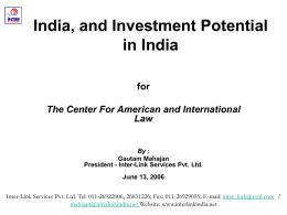 India, and Investment Potential in India