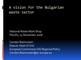 A vision for the the Bulgarian waste sector