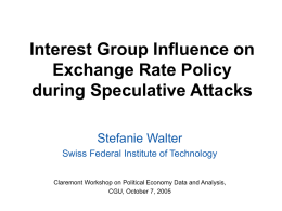 Interest Group Influence on Exchange Rate Policy during
