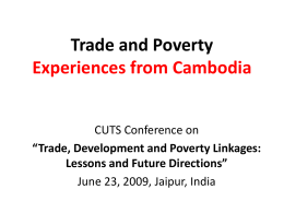 Trade and Poverty Reduction