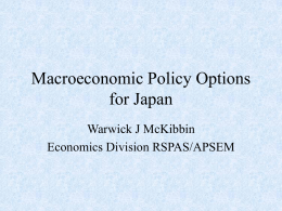 Macroeconomic Policy in Japan