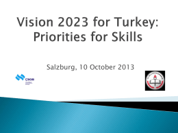 Turkey - Vision 2023: Priorities for Skills