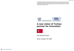 A new vision of Turkey: partner for innovation