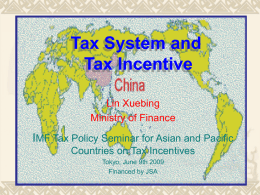 Turnover Tax System of China - IMF -