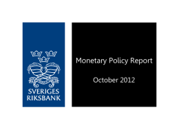 Monetary Policy Report October 2012