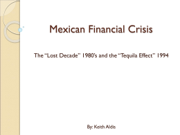 Mexican Financial Crisis - Department of Biological Sciences