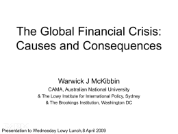 GFC: Cause and consequences