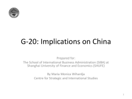 G-20: Implications on China