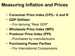 Measuring Inflation and Prices