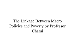 The Linkage Between Macro Policies and Poverty