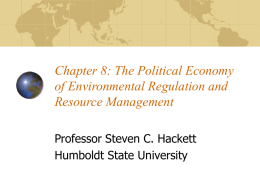 Chapter 7: The Political Economy of Environmental
