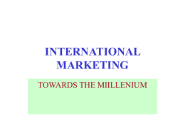 INTERNATIONAL MARKETING - Bar