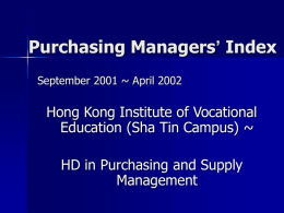 Purchasing Managers’ Index