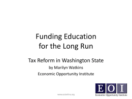 Funding Education for the Long Run