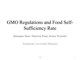 GMO Regulations and Food Self