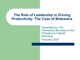 The Role of Leadership in Driving Productivity