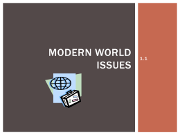 Modern World Issues - Richmond Heights High School