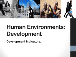 Human Environments: Development