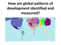 How are global patterns of development identified and