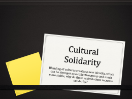 Cultural Solidarity - Earth Geography