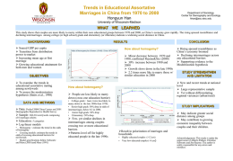 Trend in Educational Assortative Marriages in China from