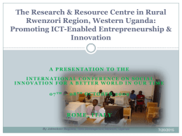 The ICT4D Research & Resource Centre in Rwenzori Region