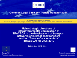 Common Legal Basis for Transit Transportation