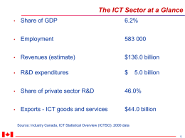 INVESTING IN CANADA’S INFORMATION AND …