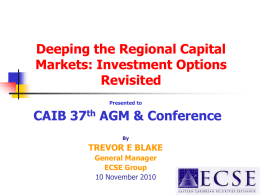 Inaugural Regional Conference on Investment and The