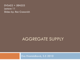 Mankiw 5/e Chapter 13: Aggregate Supply - CERGE-EI
