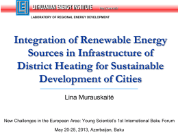 Integration of Renewable Energy Sources in Infrastructure