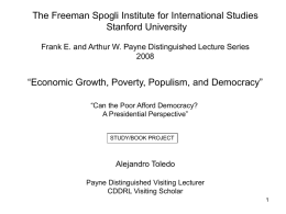 Poverty, Inequalities and the future of Democracy in Latin