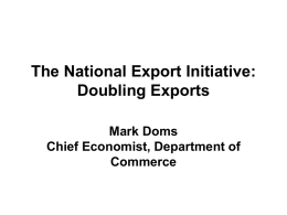 The National Export Initiative: Doubling Exports